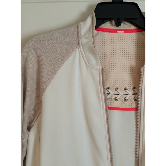 lululemon athletica White and Beige Bomber Jacket - Picture 2 of 6